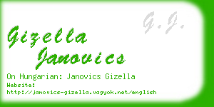 gizella janovics business card